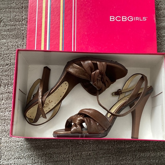 BCBG Paris Leather Strappy Heels - Picture 9 of 10